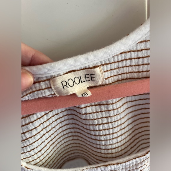 Stitched Embroidered Peasant Top Blouse Roolee size XXL White - Picture 2 of 5